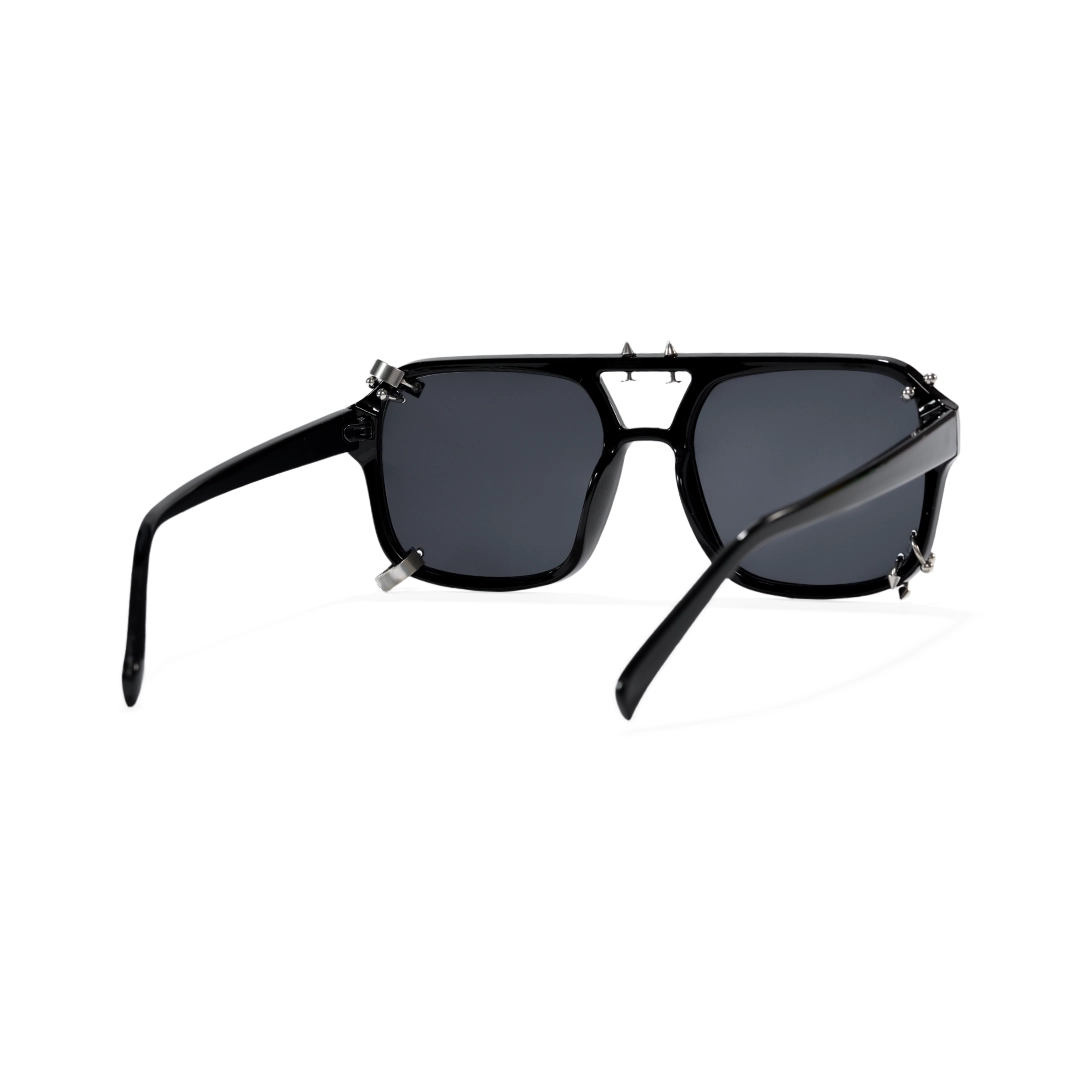 Back view of Punkd aviator pc handcrafted polarized sunglasses AP0052511 in black