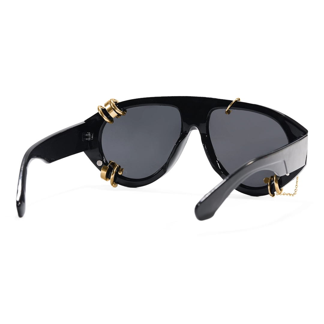 Back view of Wisp aviator pc sunglasses AP0082604 in gold