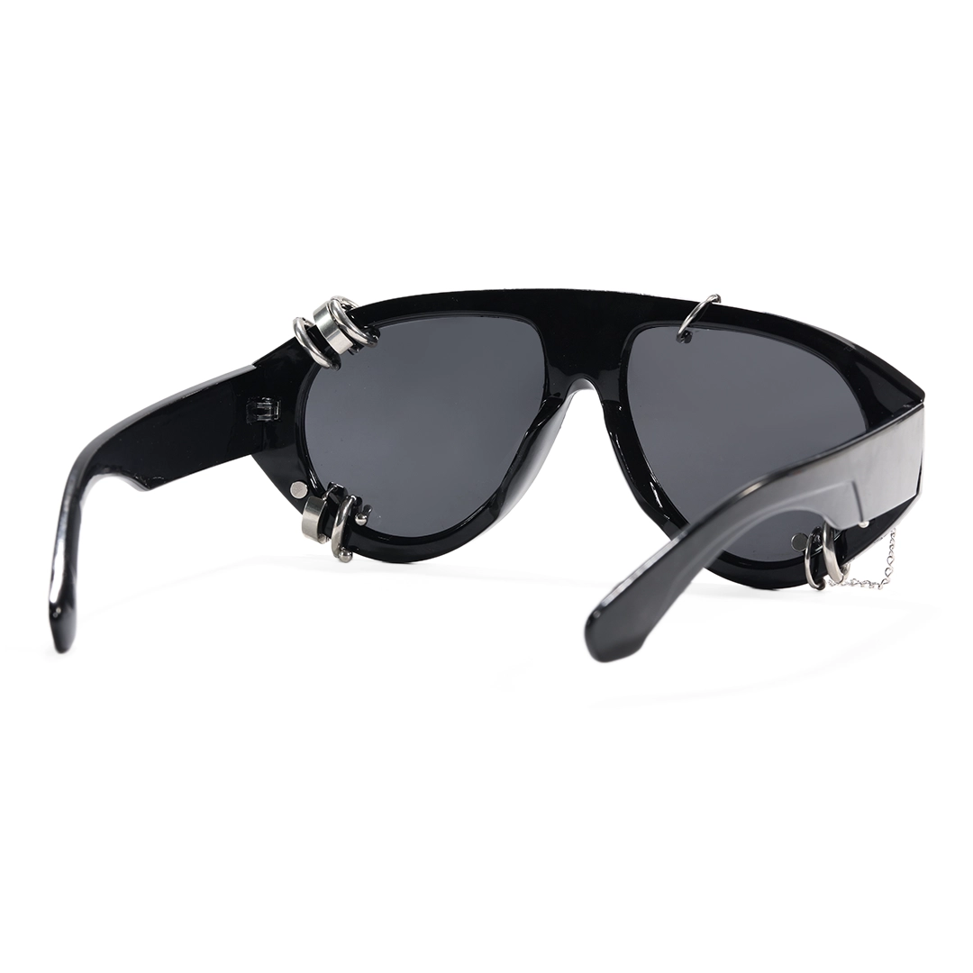 Back view of Wisp aviator pc sunglasses AP0082604 in silver