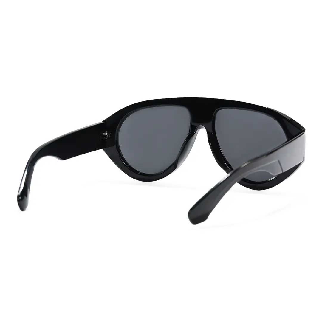Back view of Aveline aviator pc sunglasses AP0132603 in black