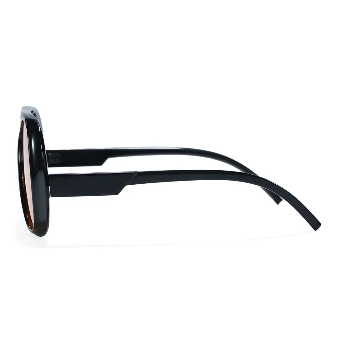 Side view of Lumina vintage aviator pc sunglasses AP0172604 in black