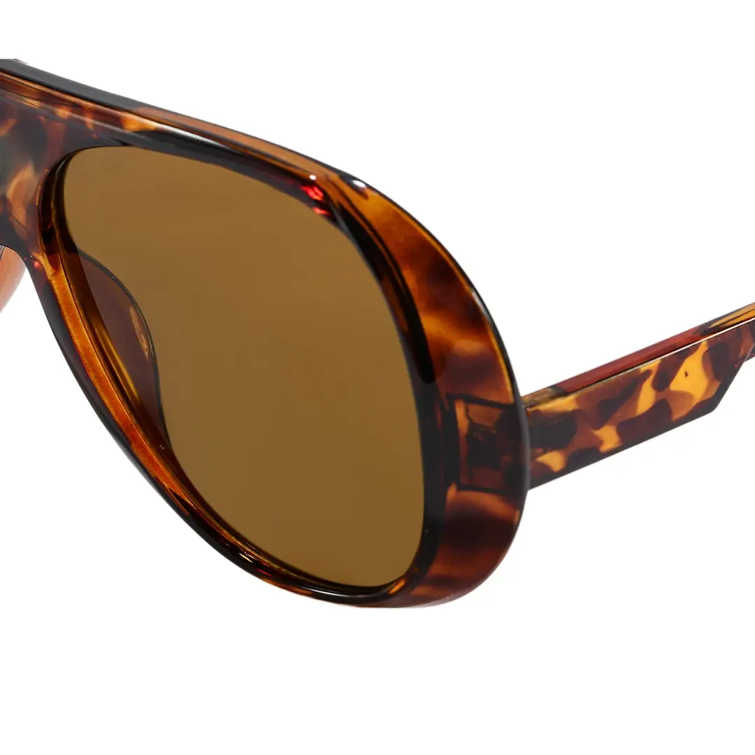 End piece detail of Lumina vintage aviator pc sunglasses AP0172604 in tortosie