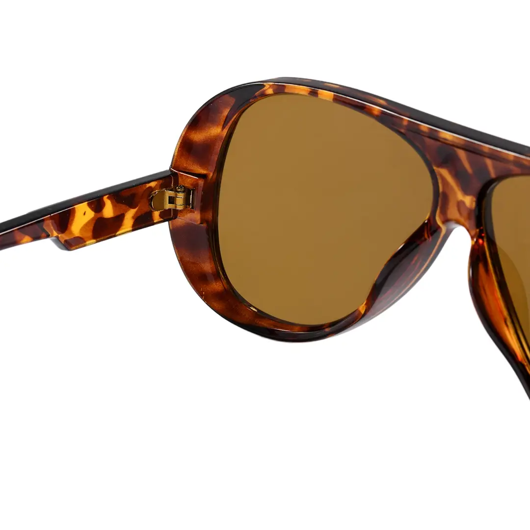 Hinge detail of Lumina vintage aviator pc sunglasses AP0172604 in tortosie