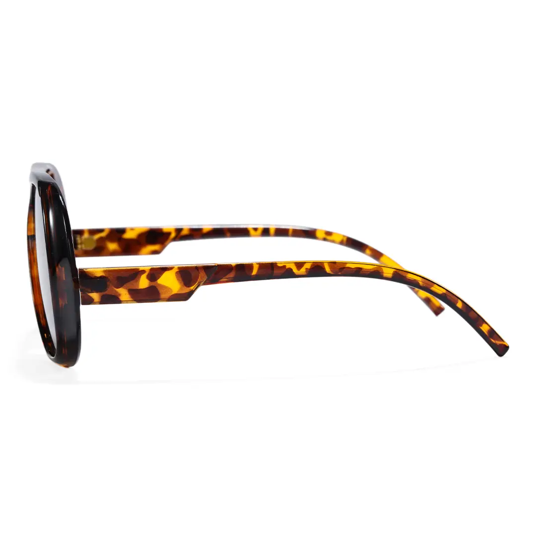 Side view of Lumina vintage aviator pc sunglasses AP0172604 in tortosie