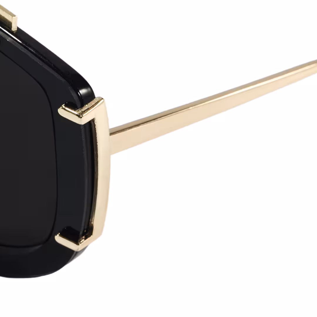 End piece detail of Zaria fashion aviator pc sunglasses AP0302605 in black