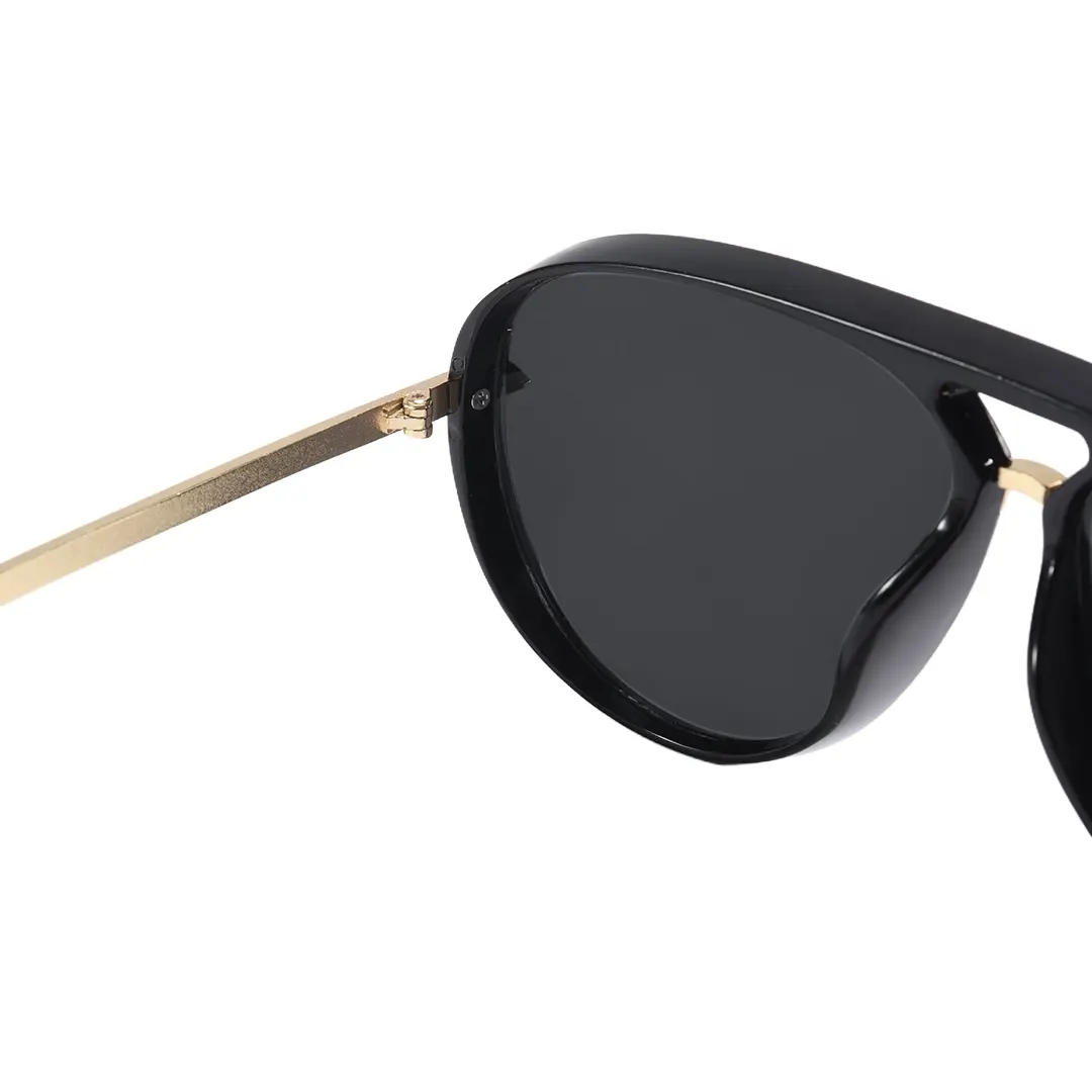 Hinge detail of Rowanr vintage aviator pc sunglasses AP0352604 in black