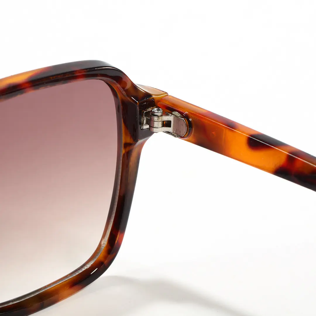 Hinge detail of Lana vintage aviator pc sunglasses AP0502506 in tortoise