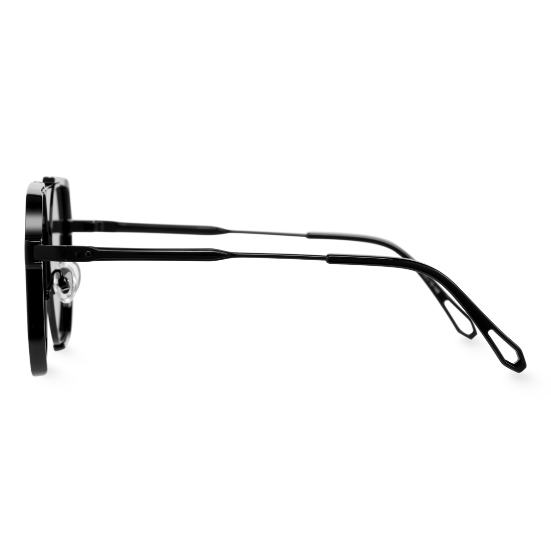 Side view of Phoenix fashion aviator tr90 sunglasses AR0042410 in black