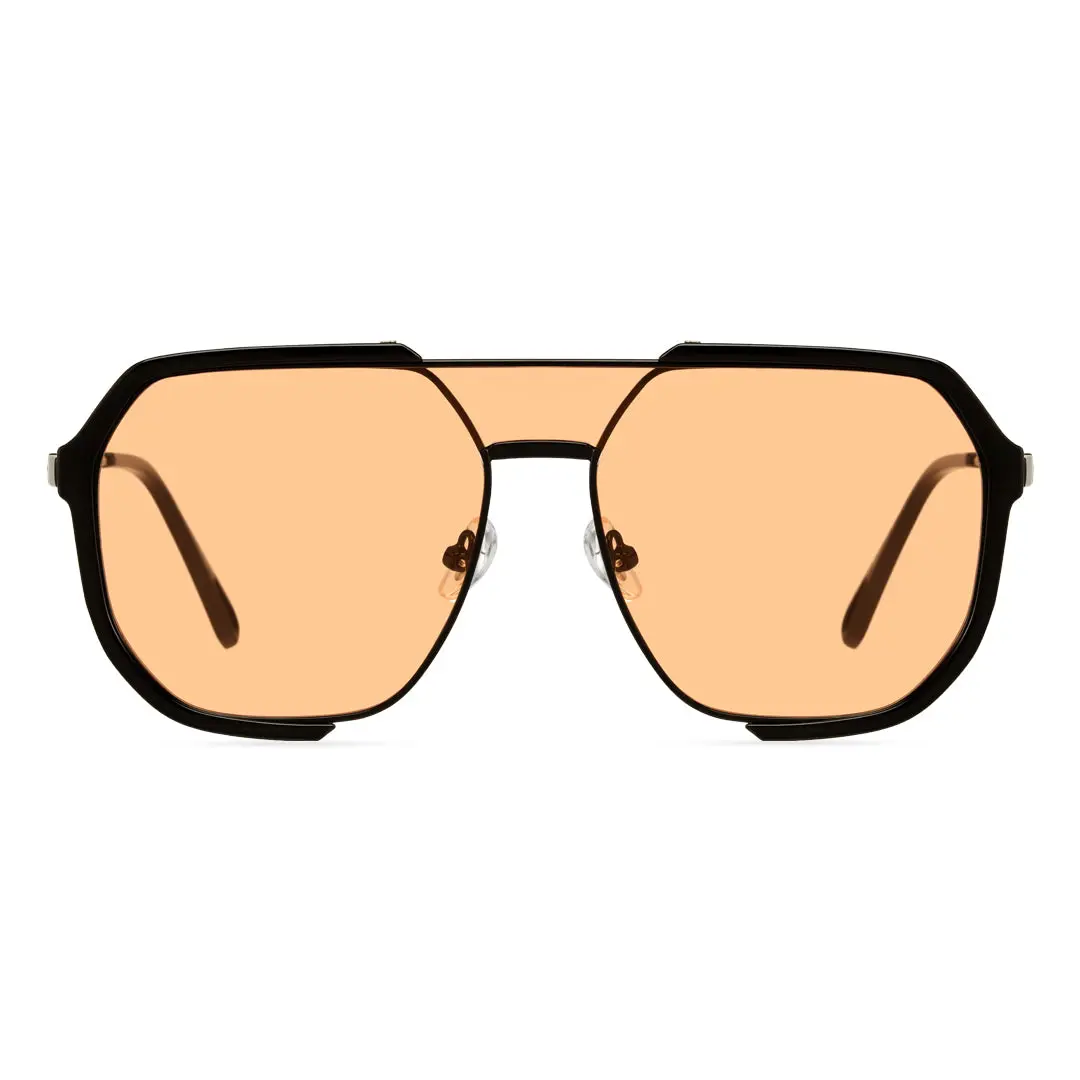 Front view of Phoenix fashion aviator tr90 sunglasses AR0042410 in orange