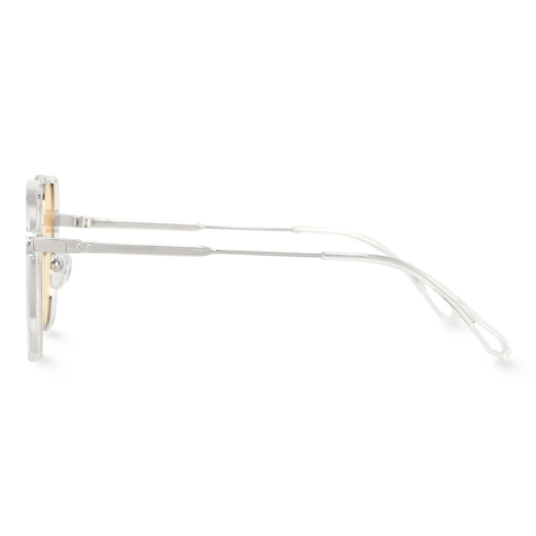 Side view of Phoenix fashion aviator tr90 sunglasses AR0042410 in yellow