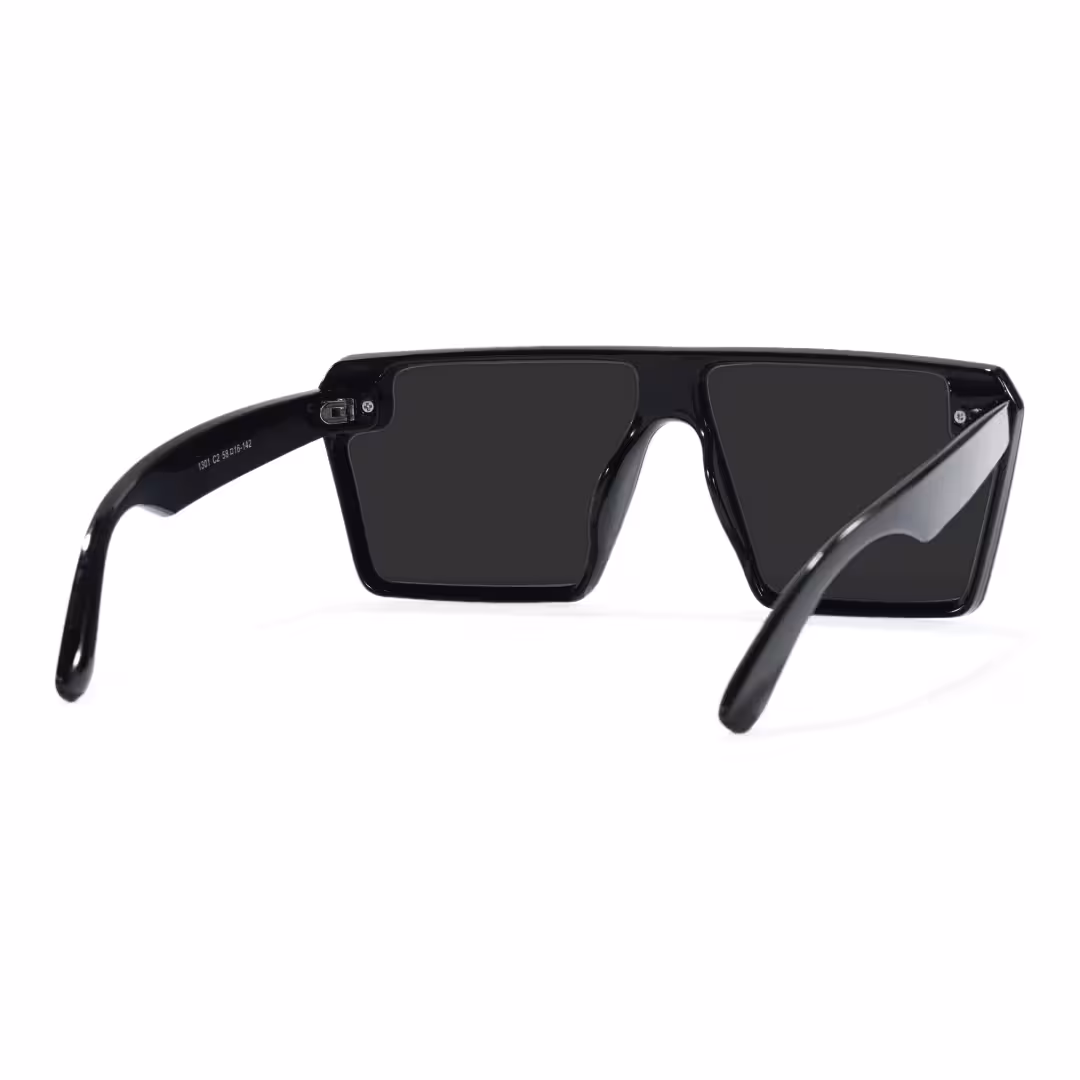 Back view of Wyla aviator tr90 sunglasses AR0112604 in black