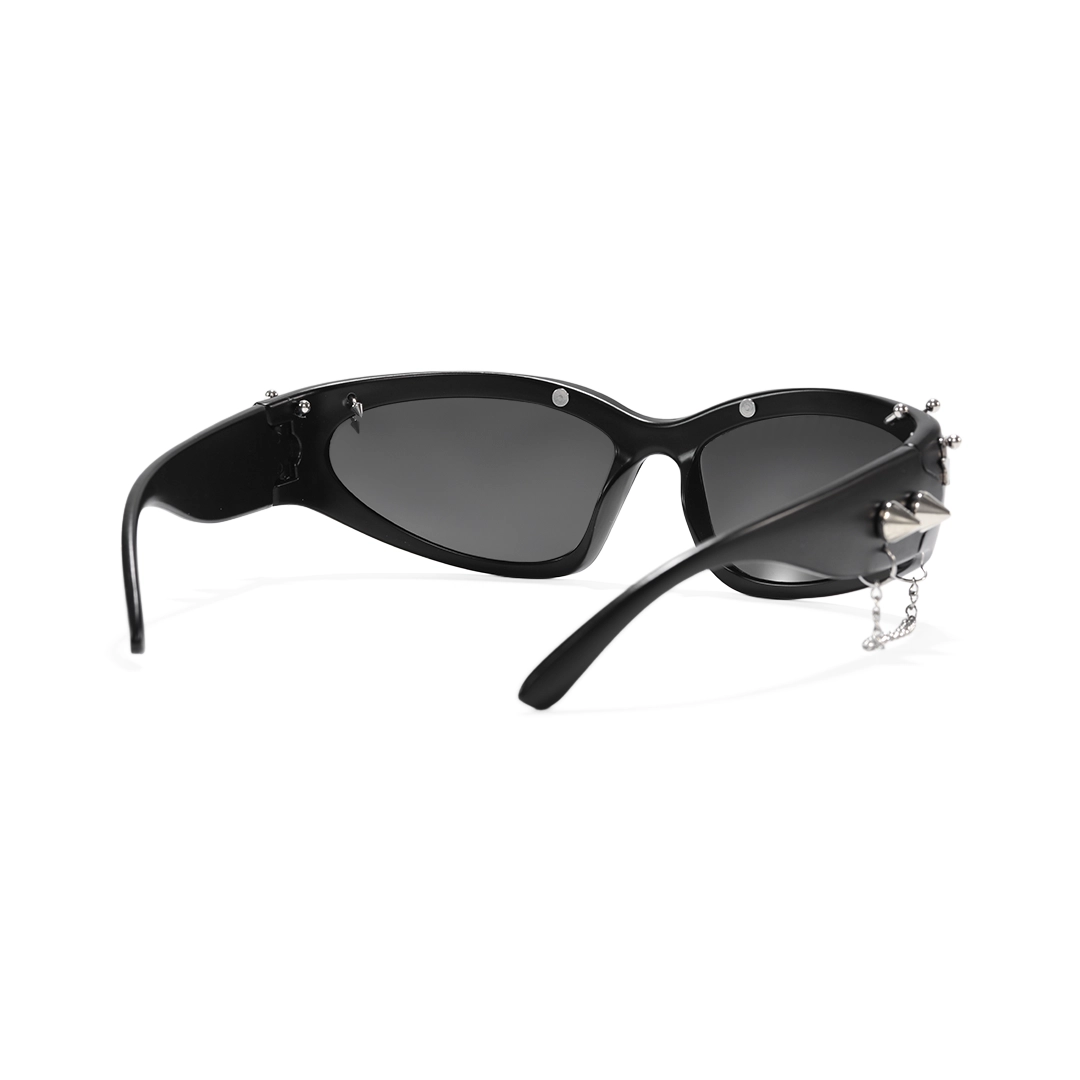 Back view of Nash cat-eye pc handcrafted polarized sunglasses CP0032511 in black