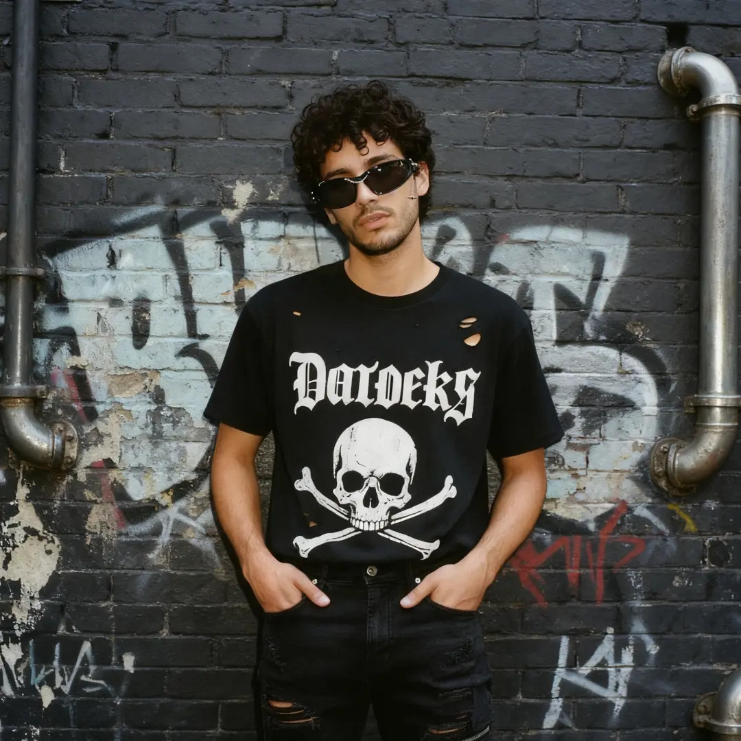 Front view of male wearing black cat eye handcrafted polarized sunglasses, neutral expression, CP0032511