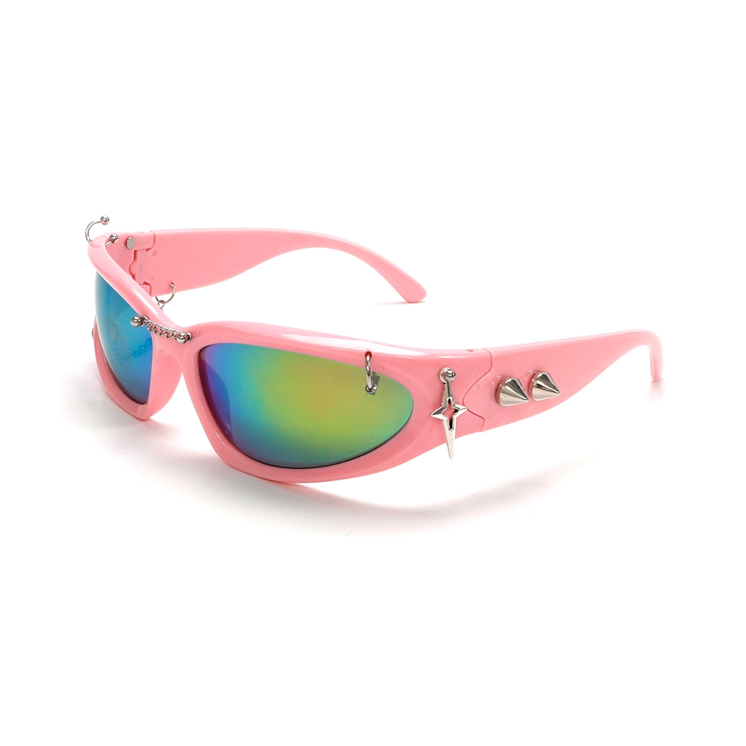Angle view of Nash cat-eye pc handcrafted polarized sunglasses CP0032511 in pink