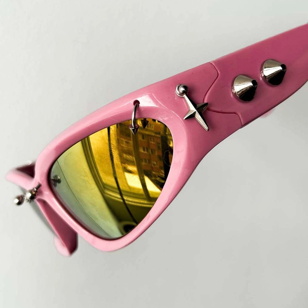 Frame detail of Nash cat-eye pc handcrafted polarized sunglasses CP0032511 in pink