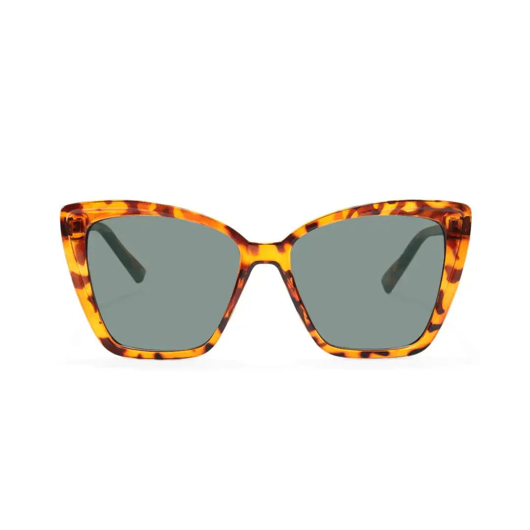 Front view of Lesley cat eye pc sunglasses CP0102506 in tortoise
