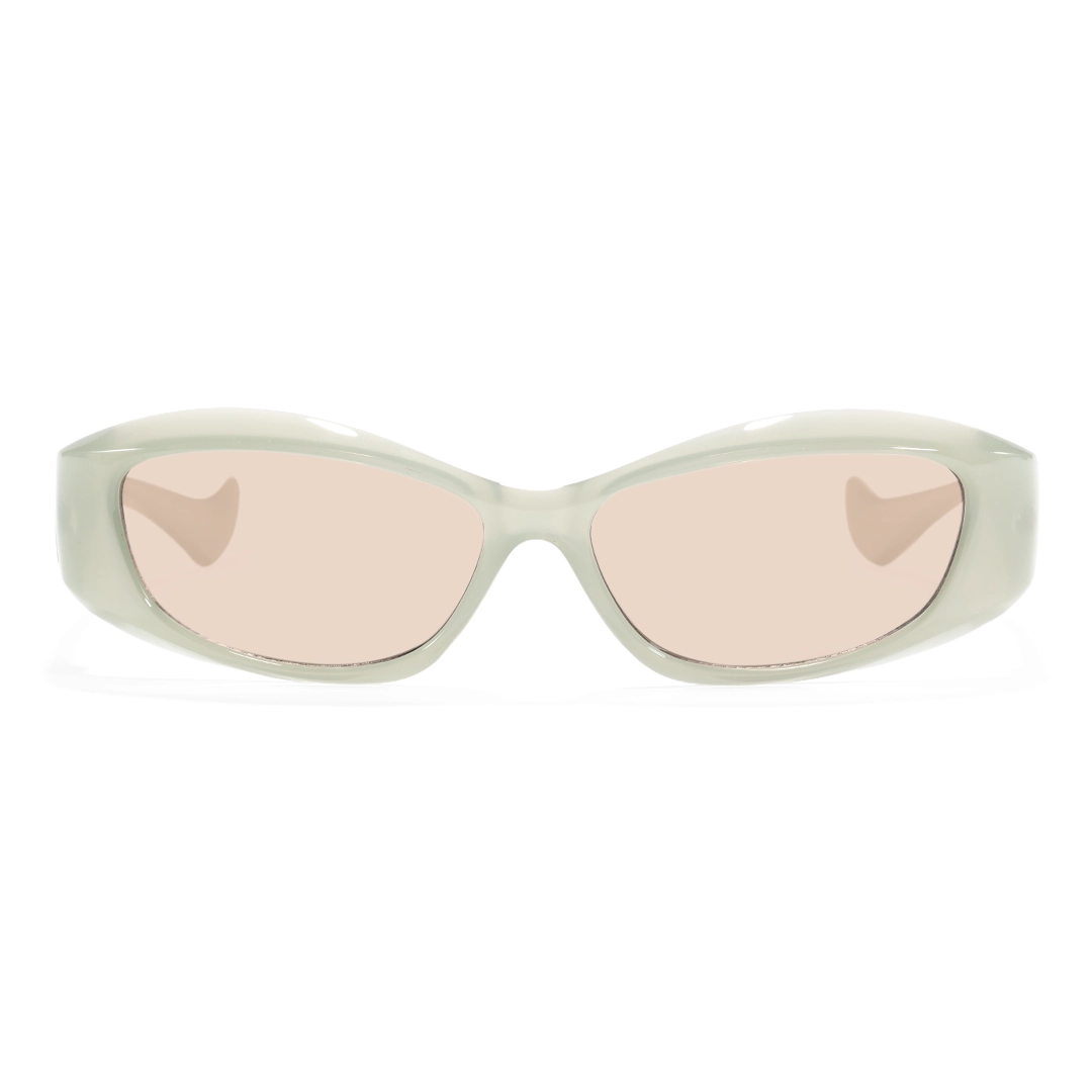 Front view of Fioleo cat eye pc sunglasses CP0172603 in green