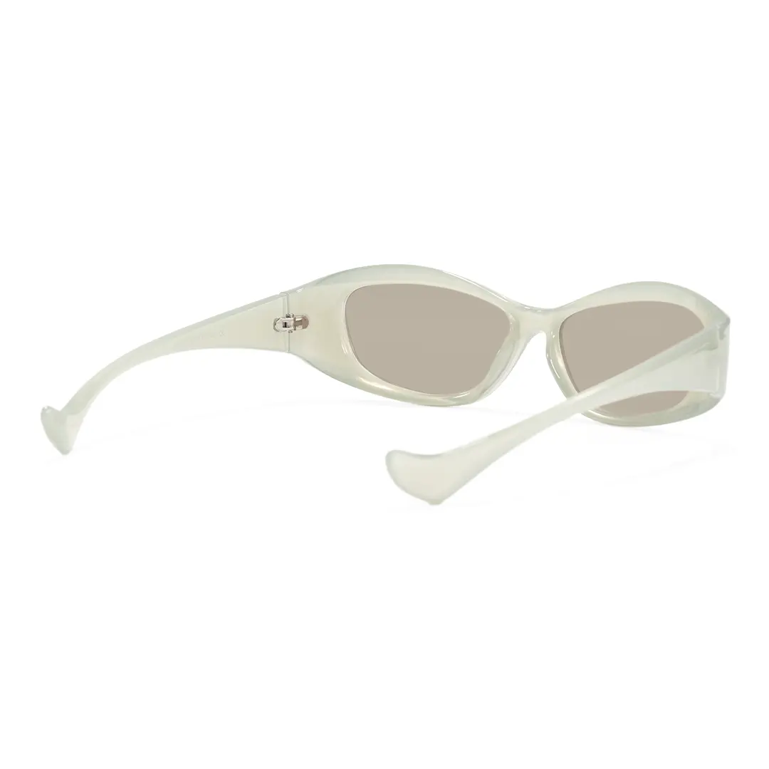 Back view of Fioleo y2k cat eye pc sunglasses CP0172603 in green