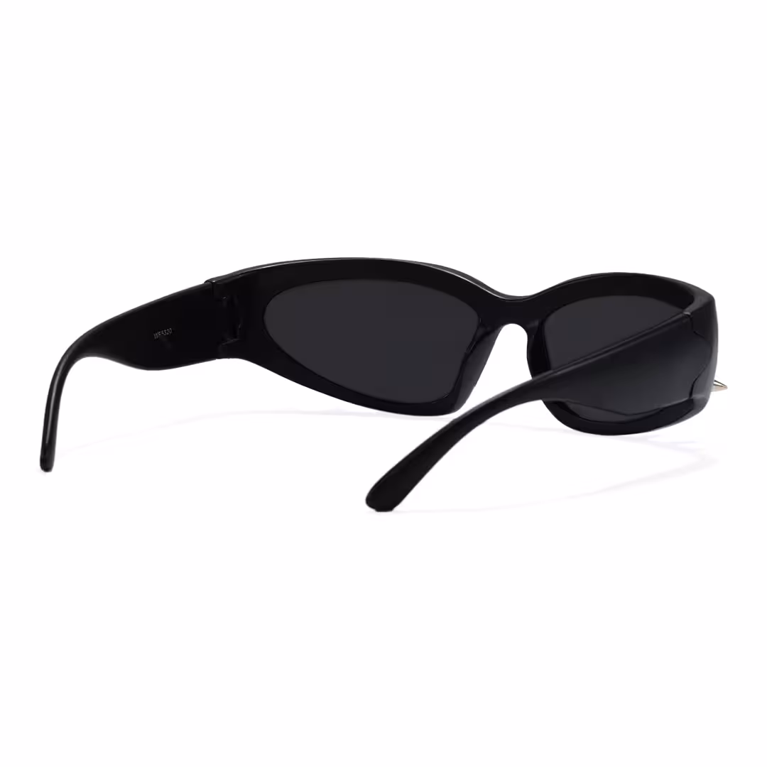 Back view of Nex cat eye pc handcrafted polarized sunglasses CP0292605 in black