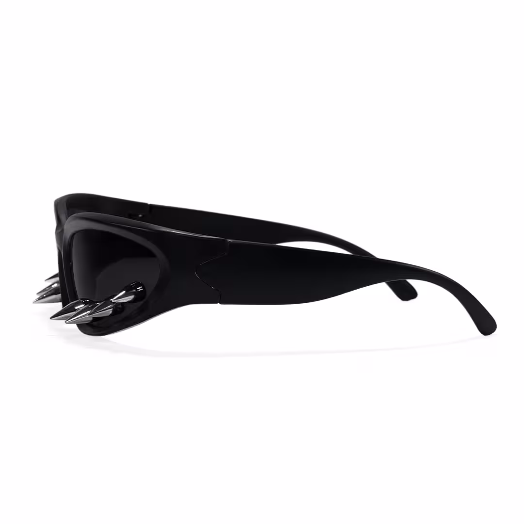 Side view of Nex cat eye pc handcrafted polarized sunglasses CP0292605 in black