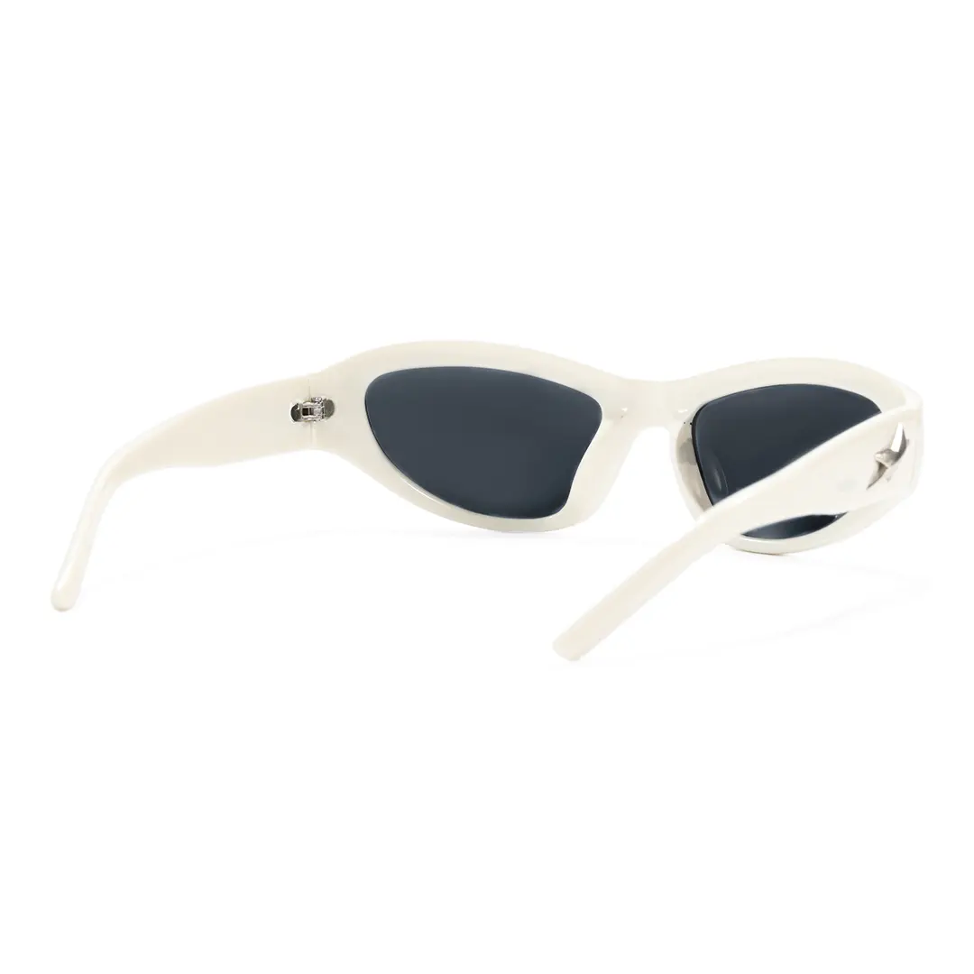 Back view of Zennia cat eye pc sunglasses CP0302603 in beige