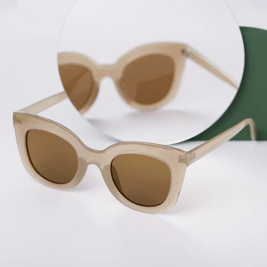 Scene view of Cara cat eye tr90 sunglasses CR0172404 in beige