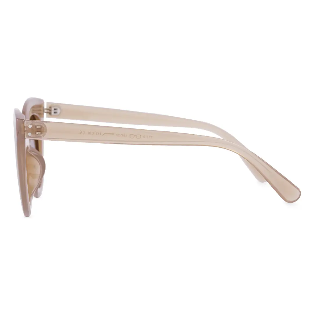 Side view of Cara cat eye tr90 sunglasses CR0172404 in beige