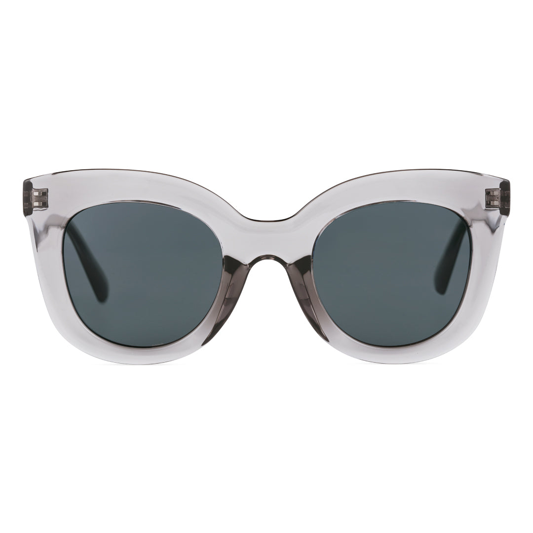 Front view of Cara cat eye tr90 sunglasses CR0172404 in grey