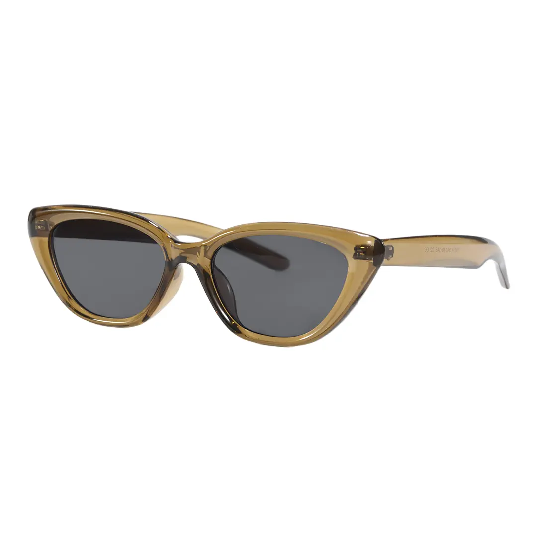 Angle view of Bnew cat eye tr90 sunglasses CR0272403 in army green