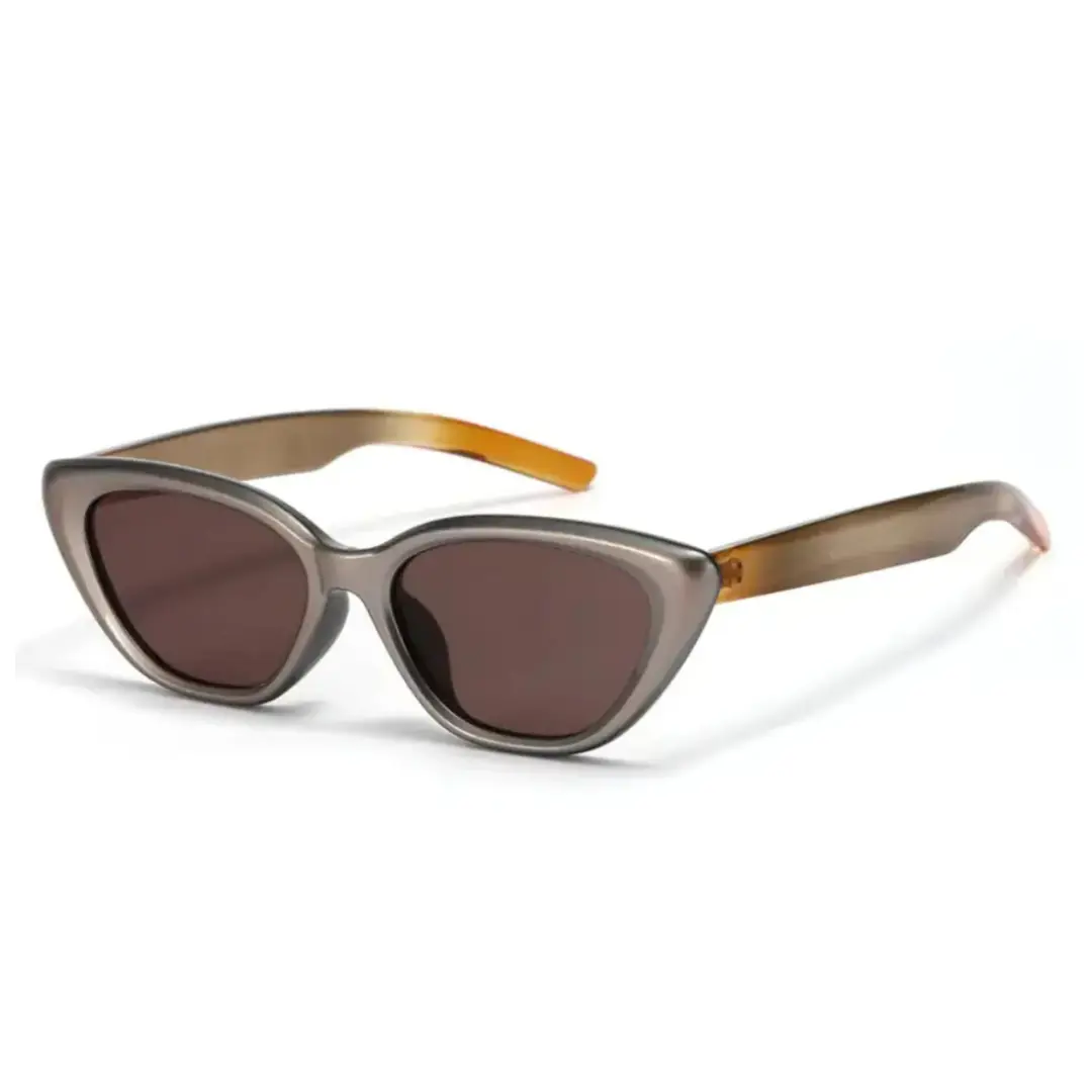 Angle view of Bnew cat eye tr90 sunglasses CR0272403 in brown