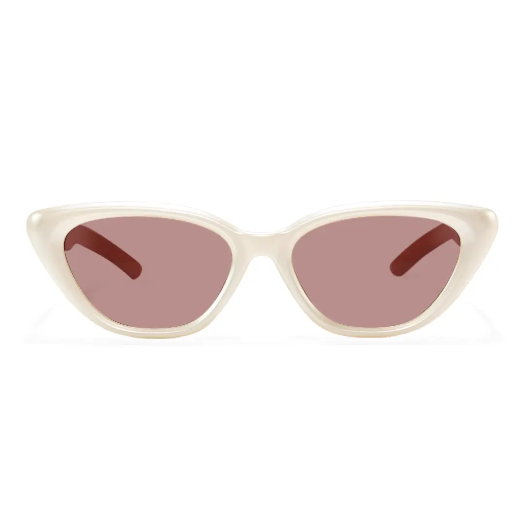 Front view of Bnew cat eye tr90 sunglasses CR0272403 in maize yellow