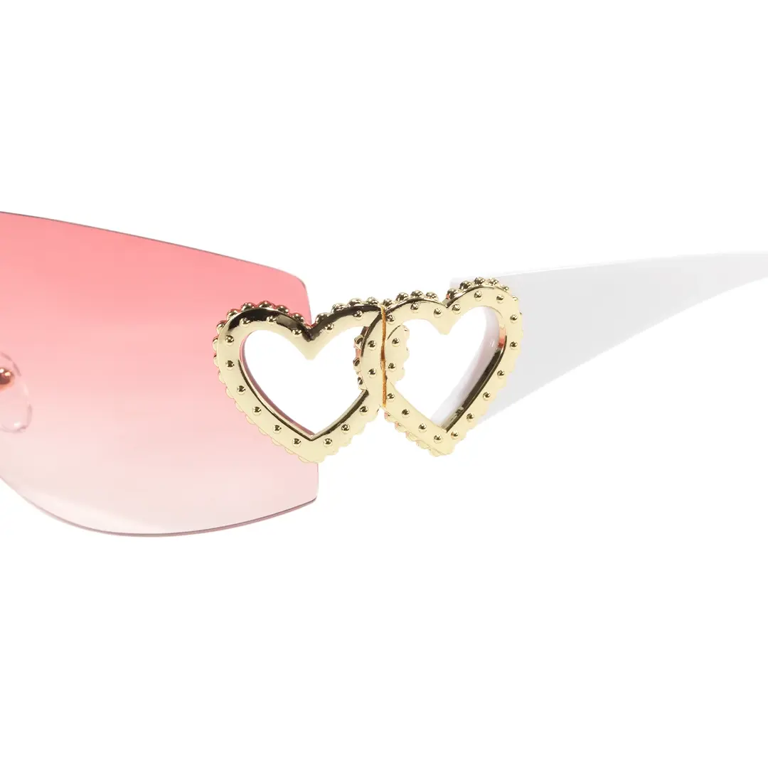 Frame detail view of Marnie y2k rectangle pc sunglasses EP0022604 in pink