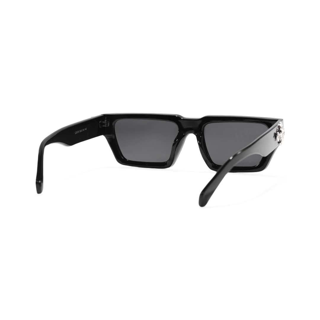 Back view of Kross rectangle pc sunglasses EP0082511 in black