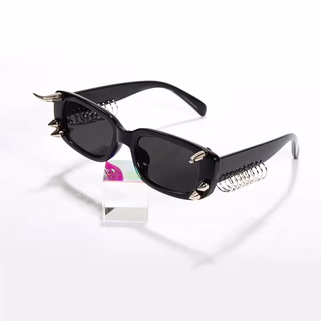 Scene view of Ash rectangle pc handcrafted polarized sunglasses EP0082601 in black