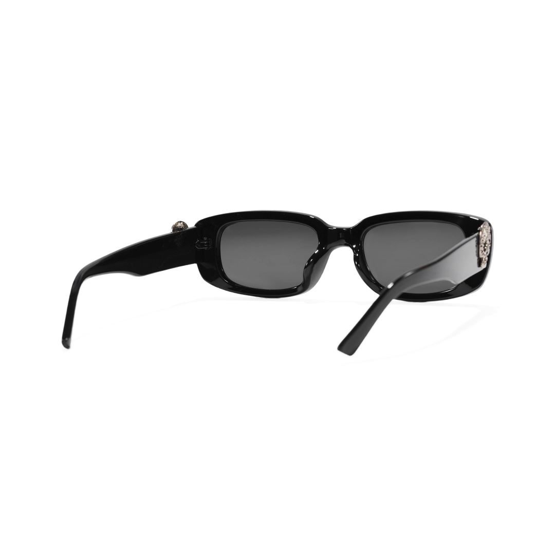 Back view of Lysander rectangle pc sunglasses EP0092511 in black
