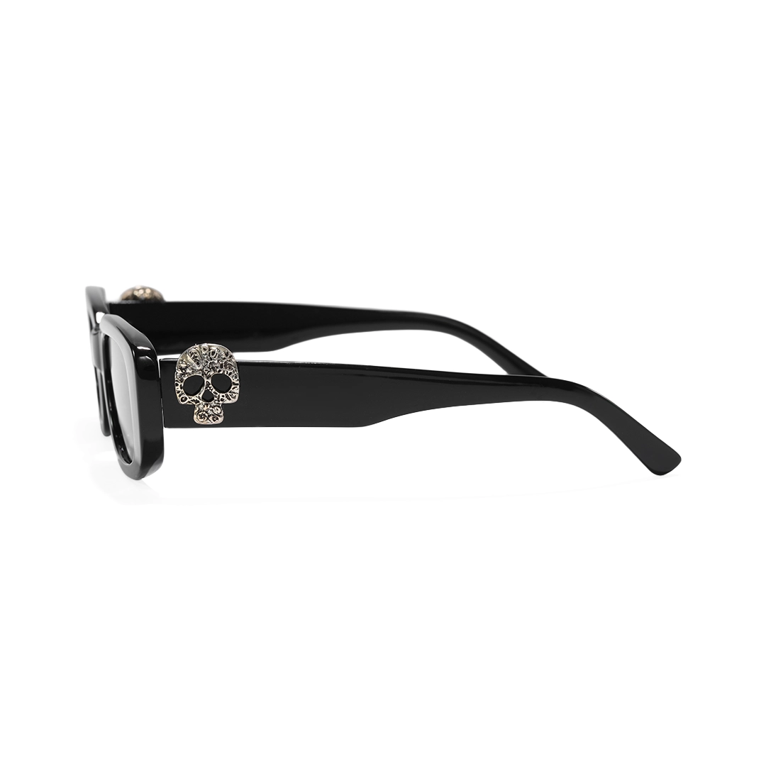 Side view of Lysander rectangle pc sunglasses EP0092511 in black