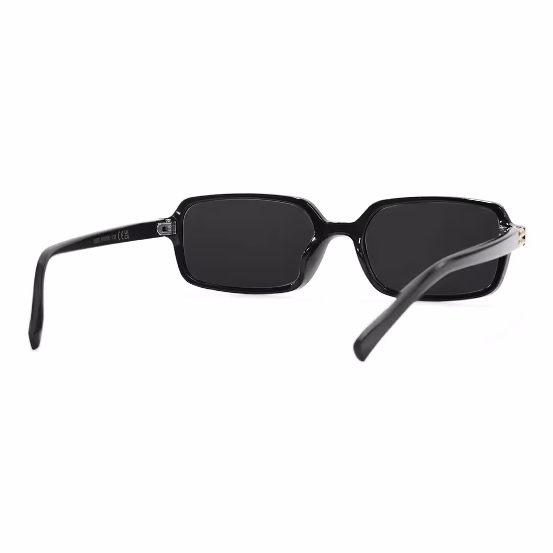 Back view of Tamar rectangle pc sunglasses in black. SPU: EP0172507