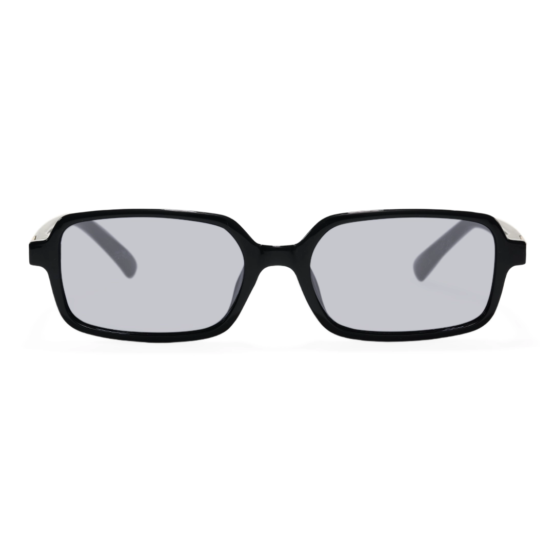 Front view of Tamar vintage rectangle pc sunglasses EP0172507 in black