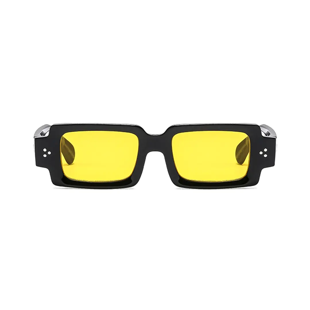 Front view of Wade rectangle pc sunglasses EP0242507 in black