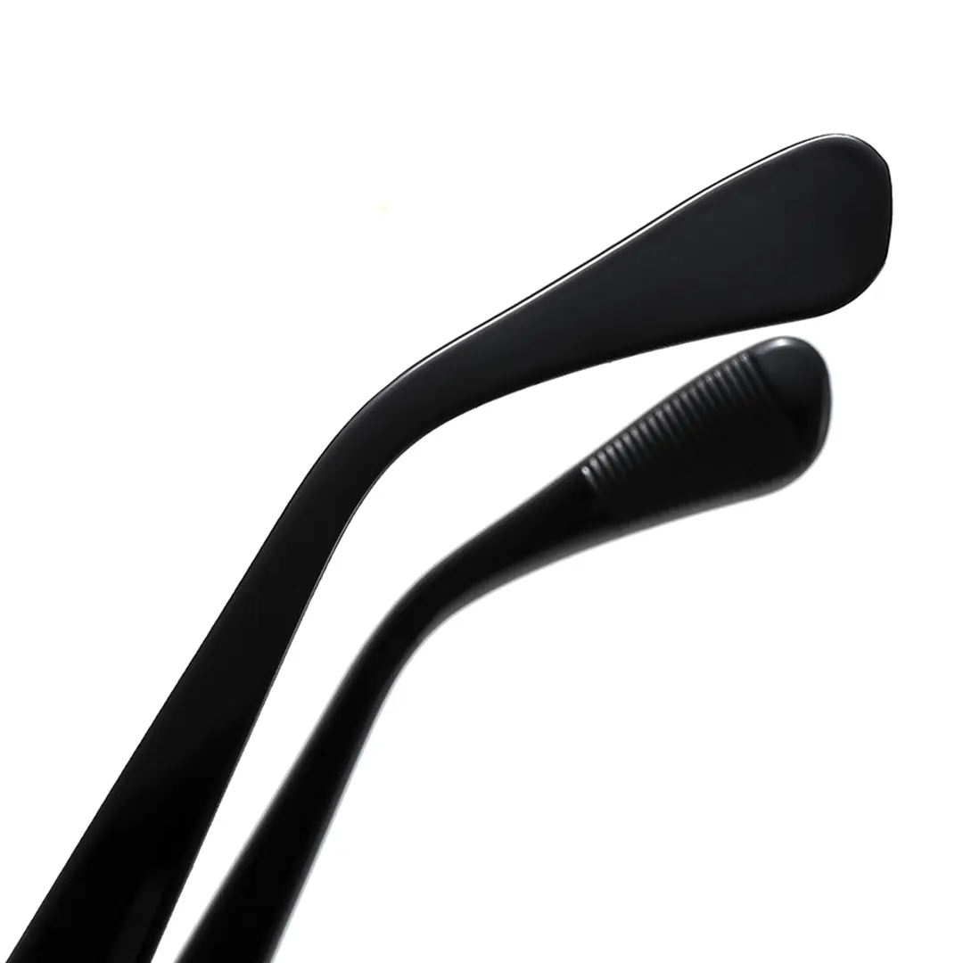 Temple detail of Wade fashion rectangle pc sunglasses EP0242507 in black