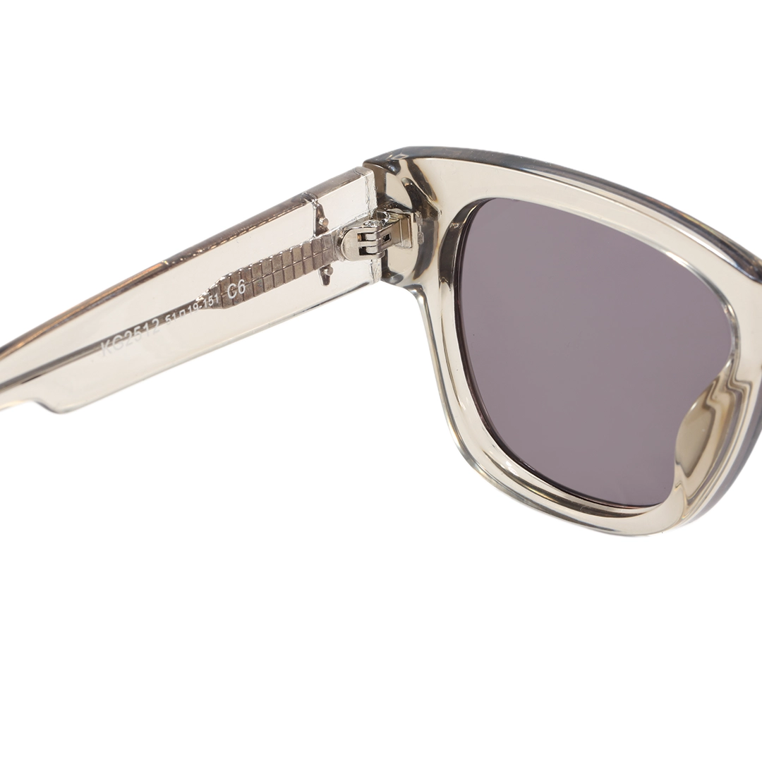 Hinge detail of Hollis rectangle tr90 sunglasses ER0022604 in brown