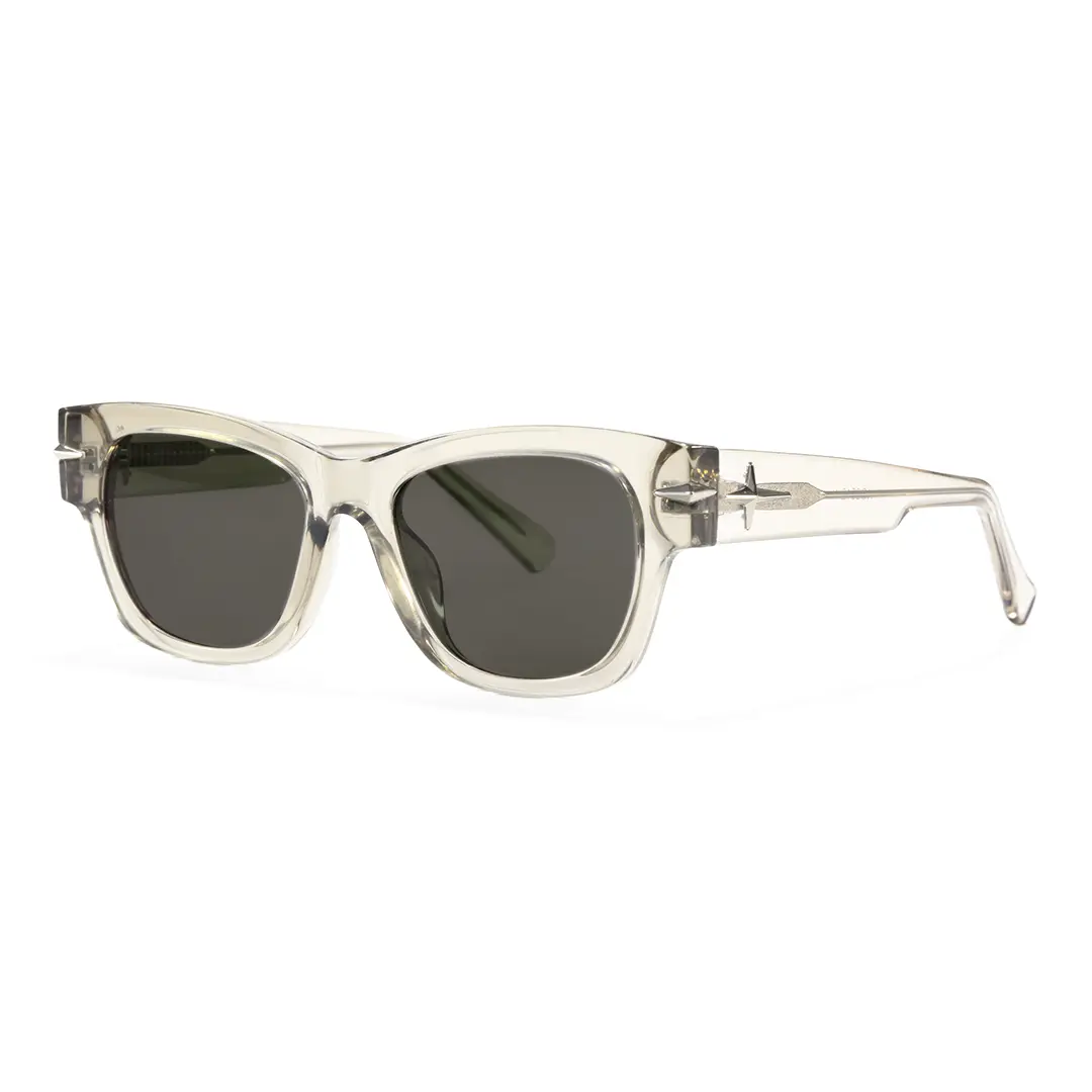 Angle view of Hollis fashion rectangle tr90 sunglasses ER0022604 in brown