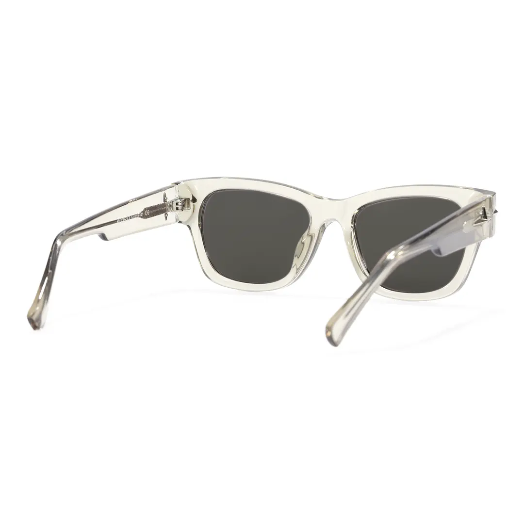 Back view of Hollis fashion rectangle tr90 sunglasses ER0022604 in brown