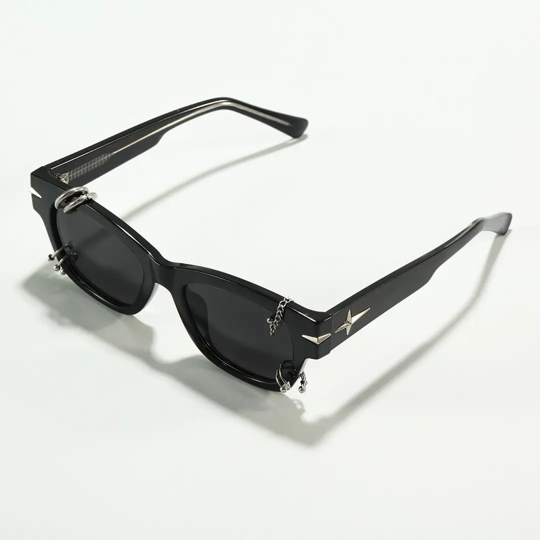 Scene view of Trove y2k rectangle tr90 handcrafted polarized sunglasses ER0072604 in silver