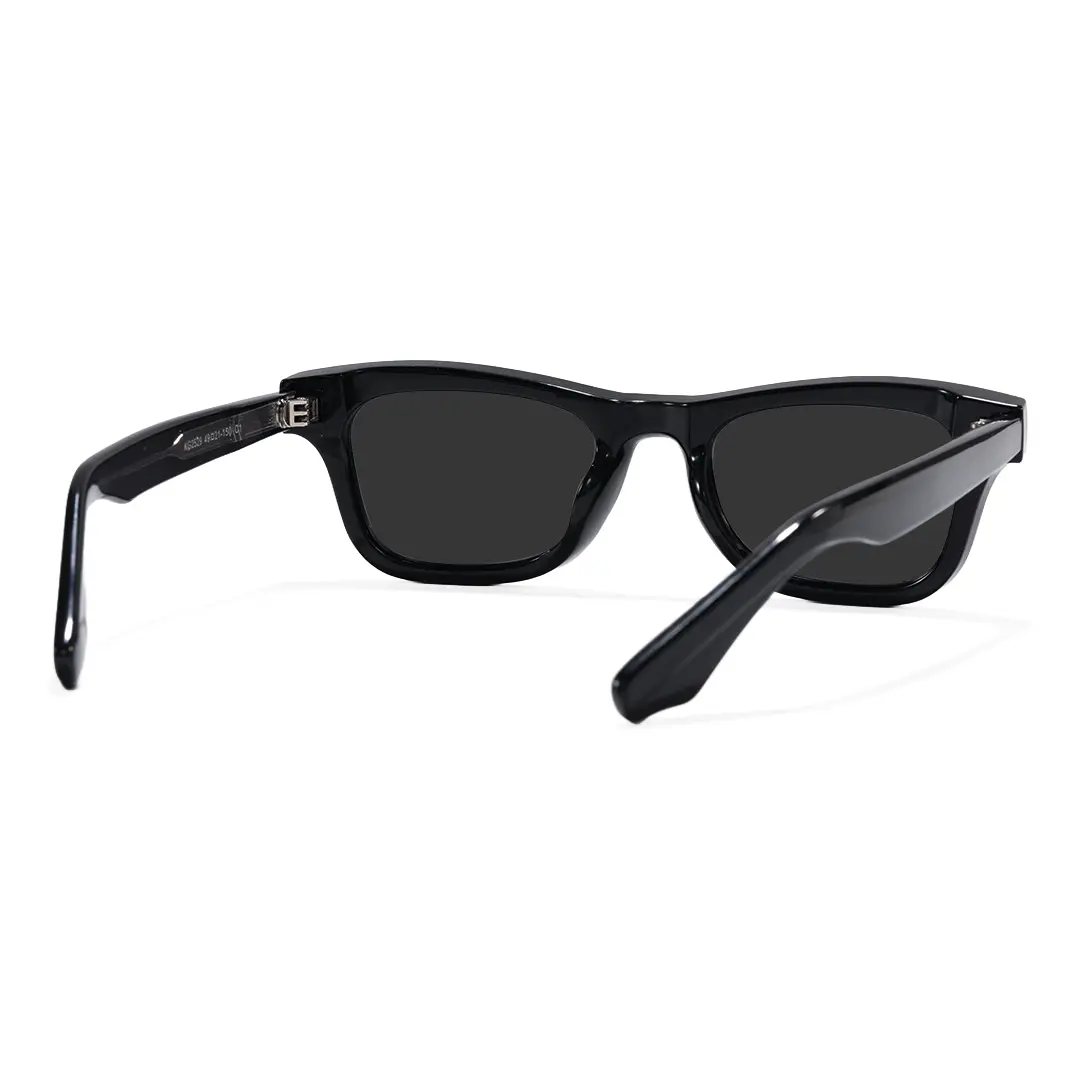 Back view of Reign rectangle tr90 sunglasses ER0112604 in black