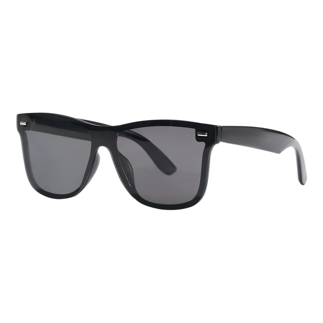 Angle view of Kestrel rectangle tr90 sunglasses ER0122604 in black