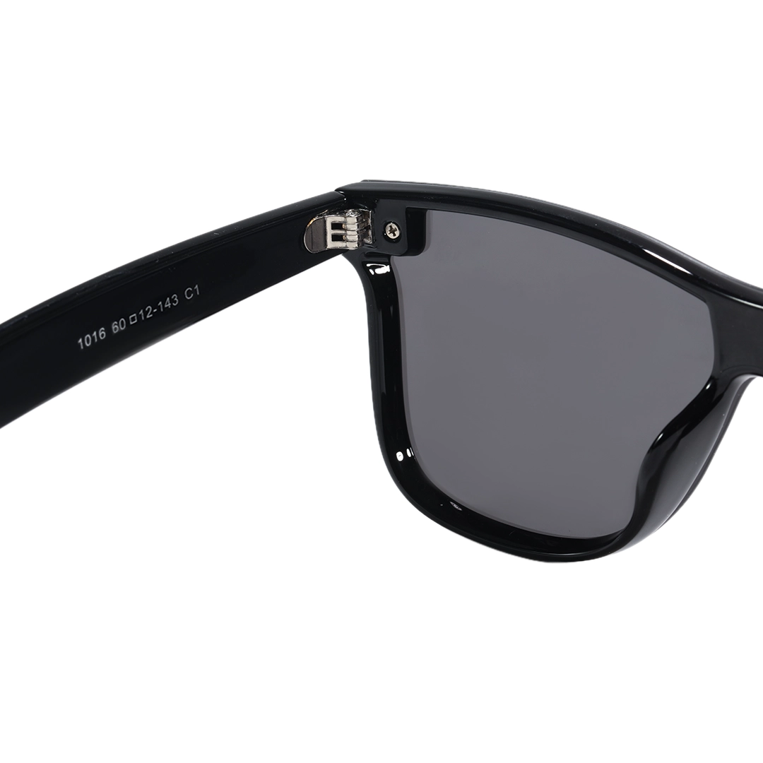 Hinge detail of Kestrel rectangle tr90 sunglasses ER0122604 in black