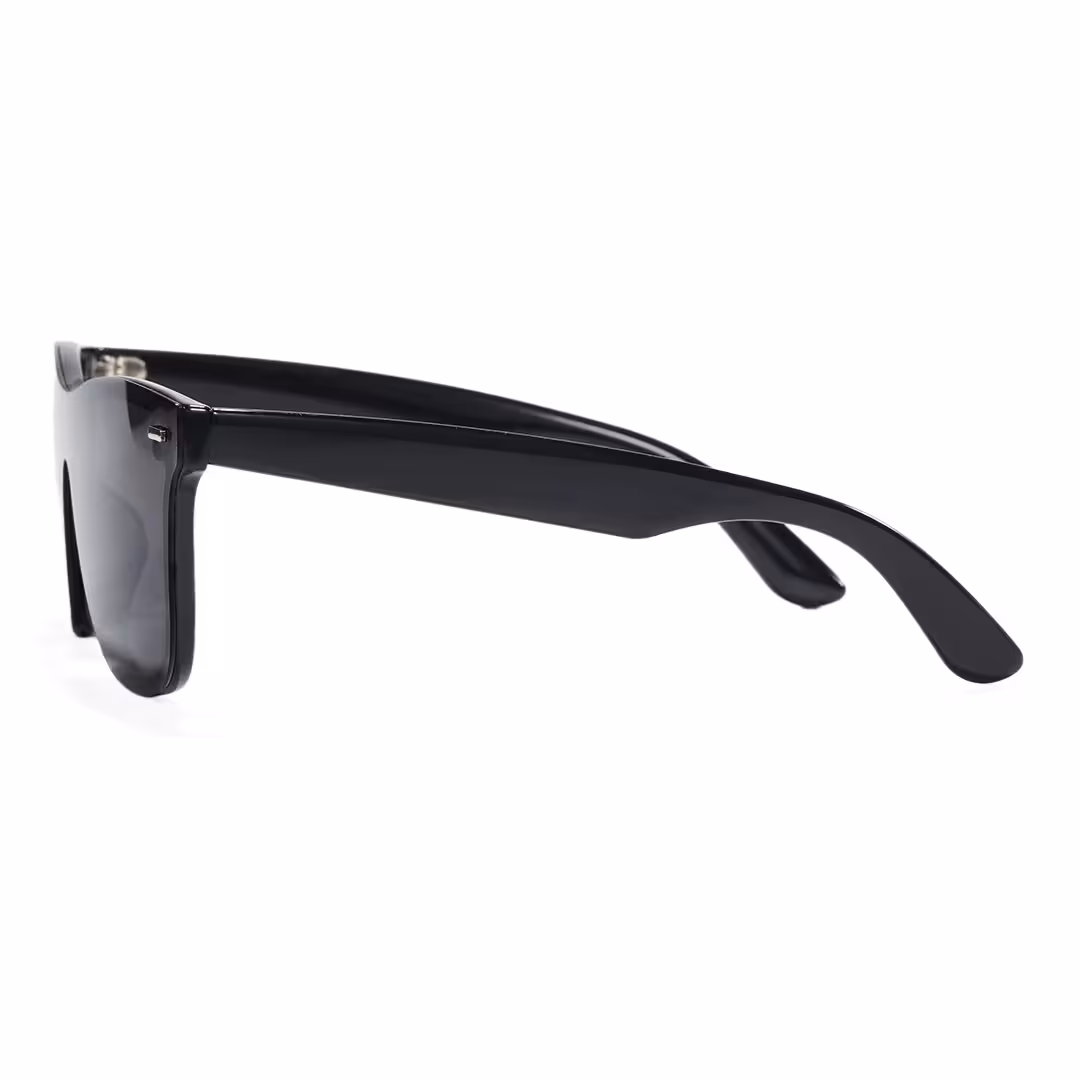 Side view of Kestrel rectangle tr90 sunglasses ER0122604 in black