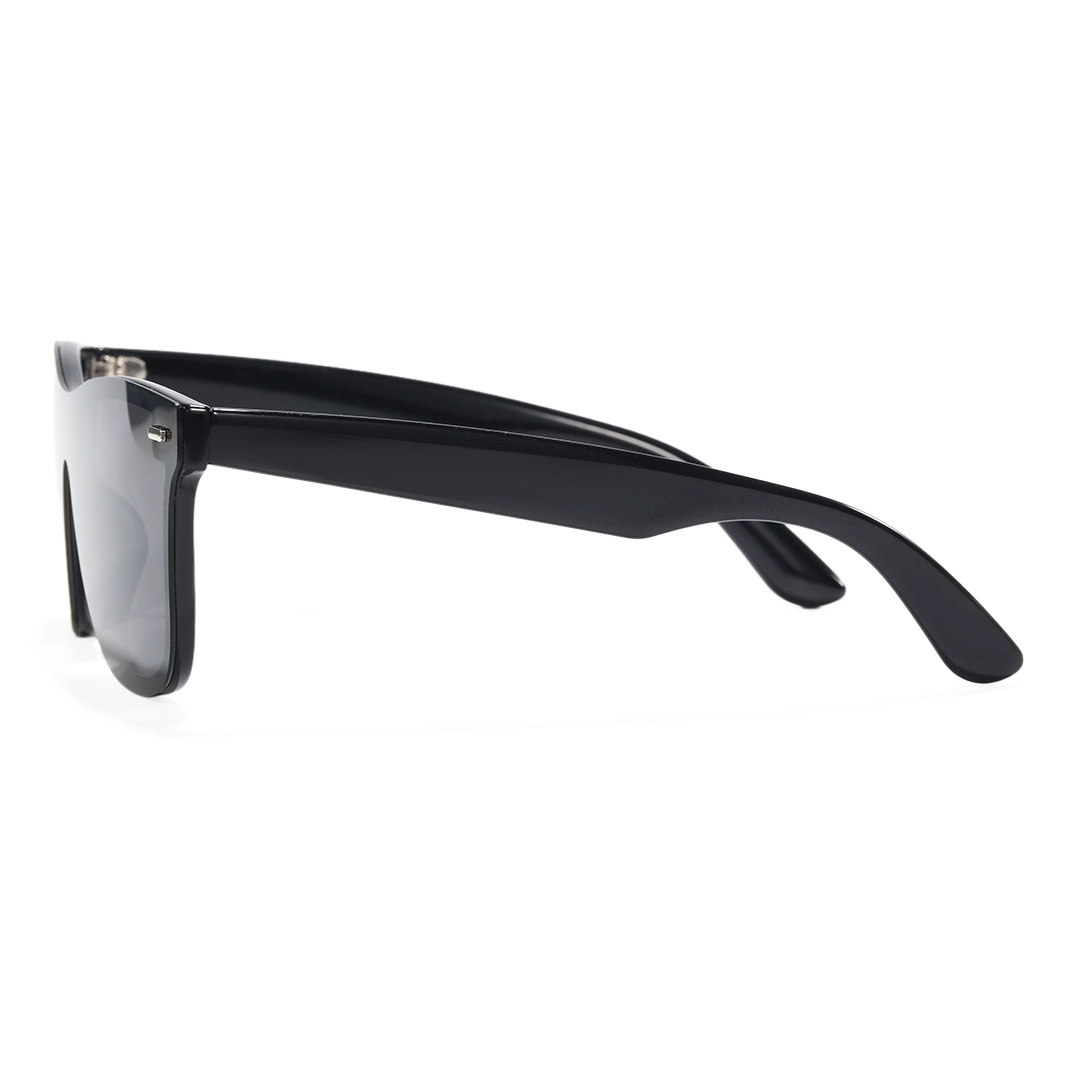 Side view of Kestrel rectangle tr90 sunglasses ER0122604 in black