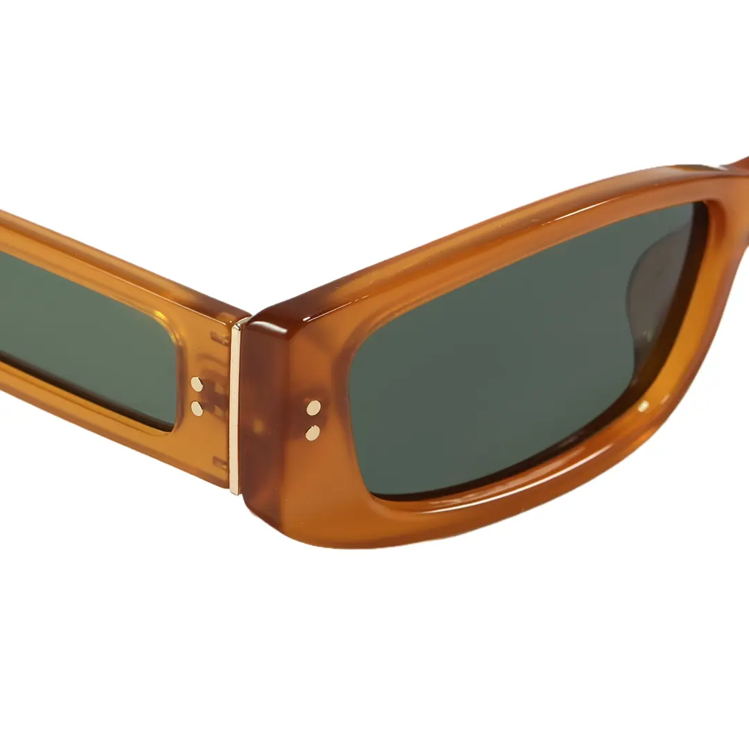 Frame detail view of Raven fashion rectangle tr90 sunglasses ER0132604 in yellow